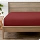 preview thumbnail 12 of 89, Bare Home Double Brushed Deep Pocket Fitted Sheet Full - Rosewood
