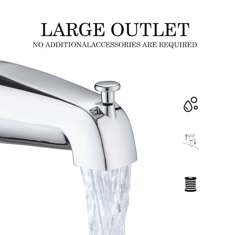 Proox 7-Sprayer Dual Head Shower Faucet Drill-Free slide bar combo Bathtub Spout Included Valve - 5