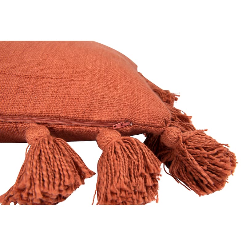 Cotton Pillow with Tassels