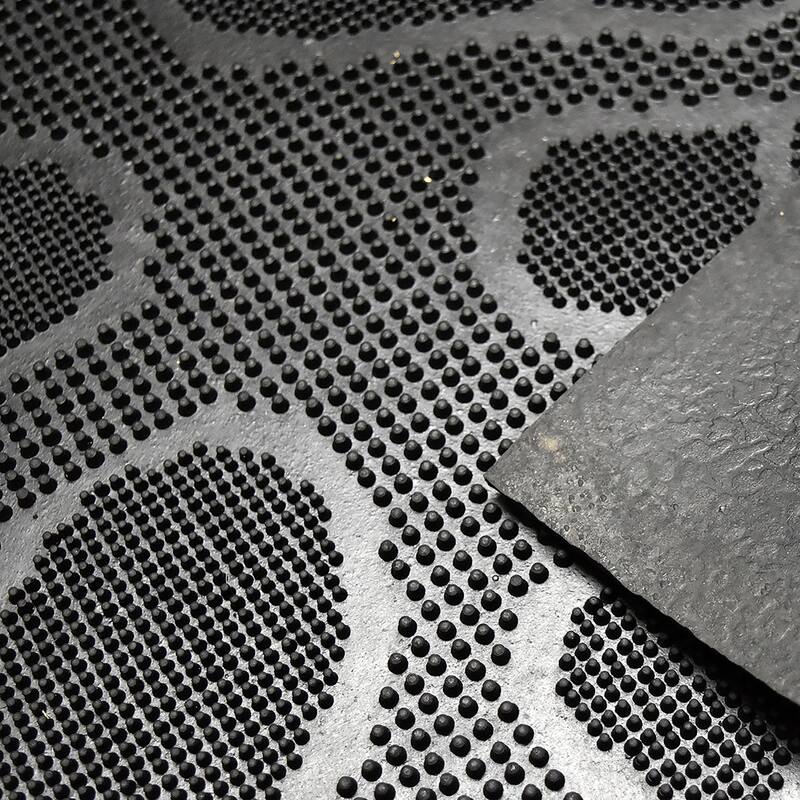 Outdoor Front Door Mat 30x18 Rubber Shoeprint - 18 W x 30 L x 1/8 H