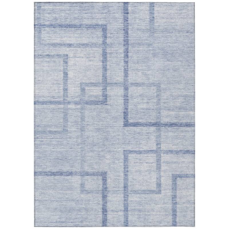 HomeRoots Geometric Transitional Rectangle Outdoor Rug