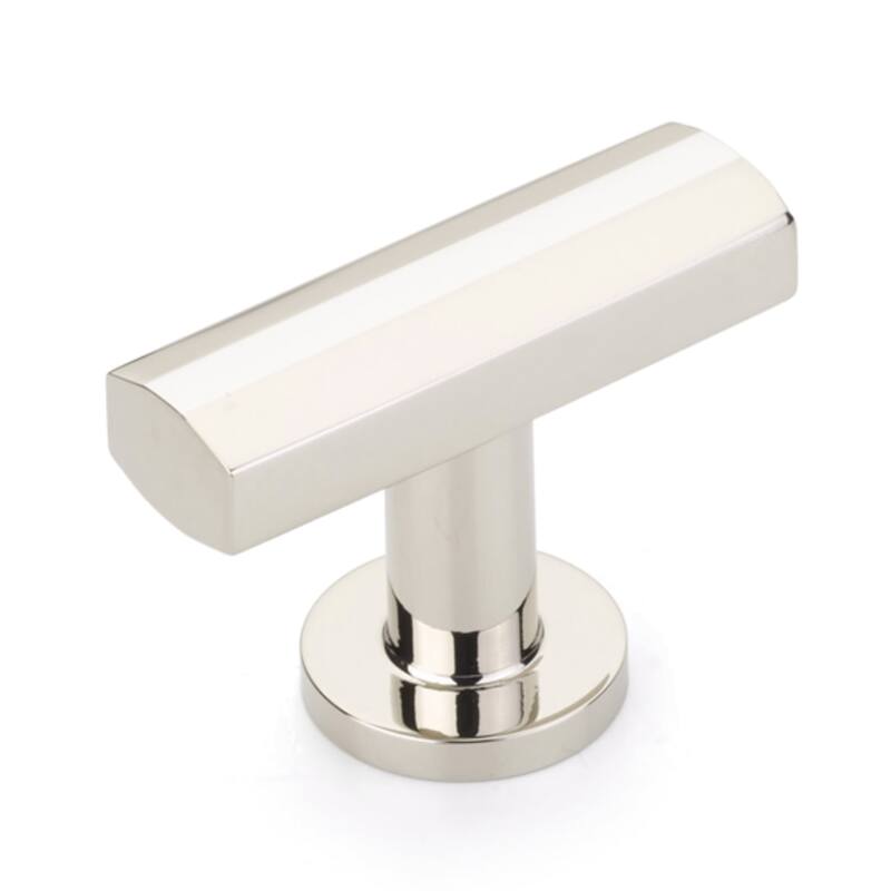 Schaub and Company Heathrow 1-3/4" Modern Industrial "T" Bar Solid - Polished Nickel