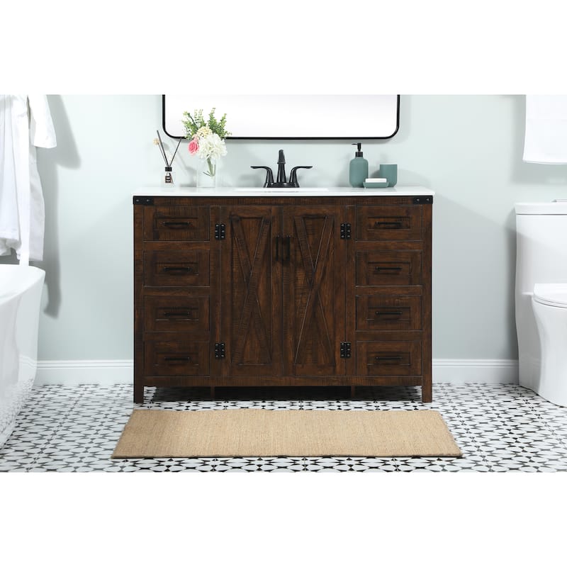 Vine 42 - 48 Inch Single Bathroom Vanity - Expresso - 48 Inches