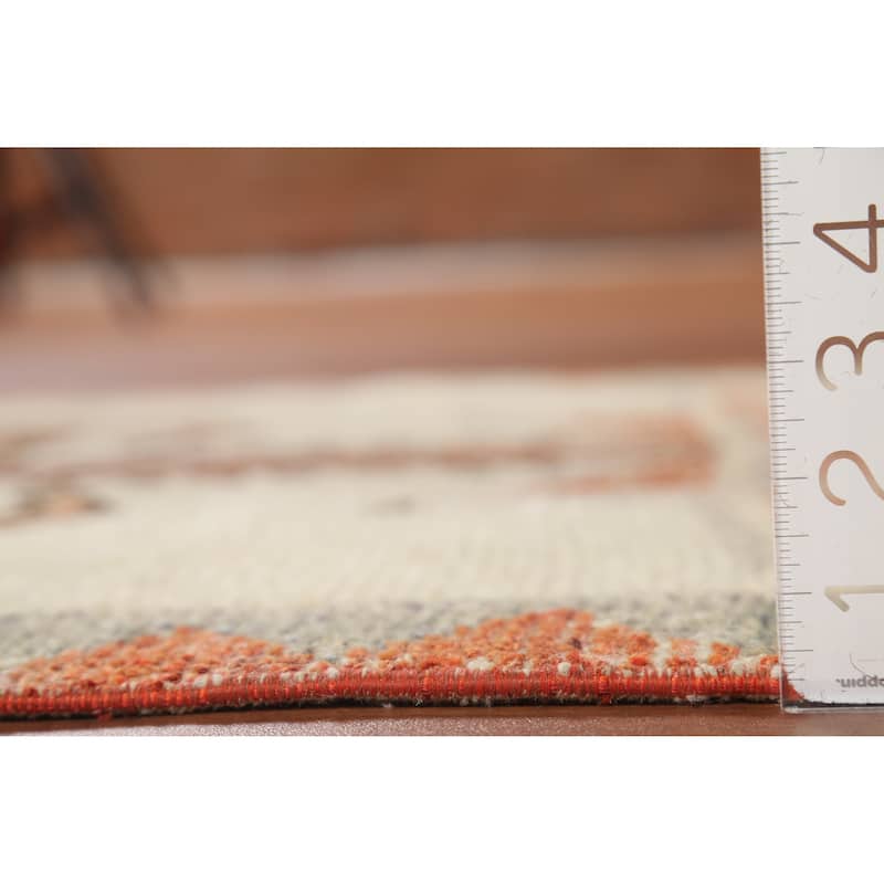Oushak Turkish Runner Rug Hand-Knotted Wool Carpet - 3'4"x 12'8"