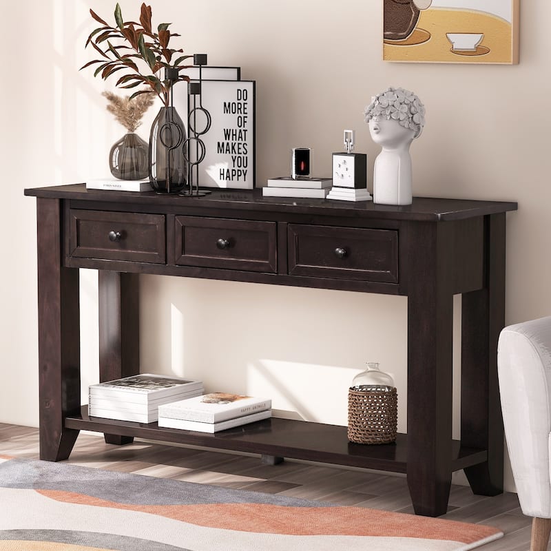 Accent Storage Cabinet Sideboard Wooden Cabinet with Metal Handles for Hallway, Entryway, Living Room, Bedroom