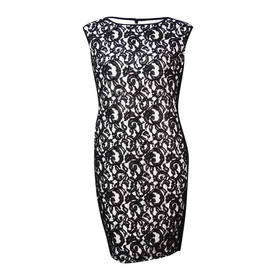 black dress with white sides
