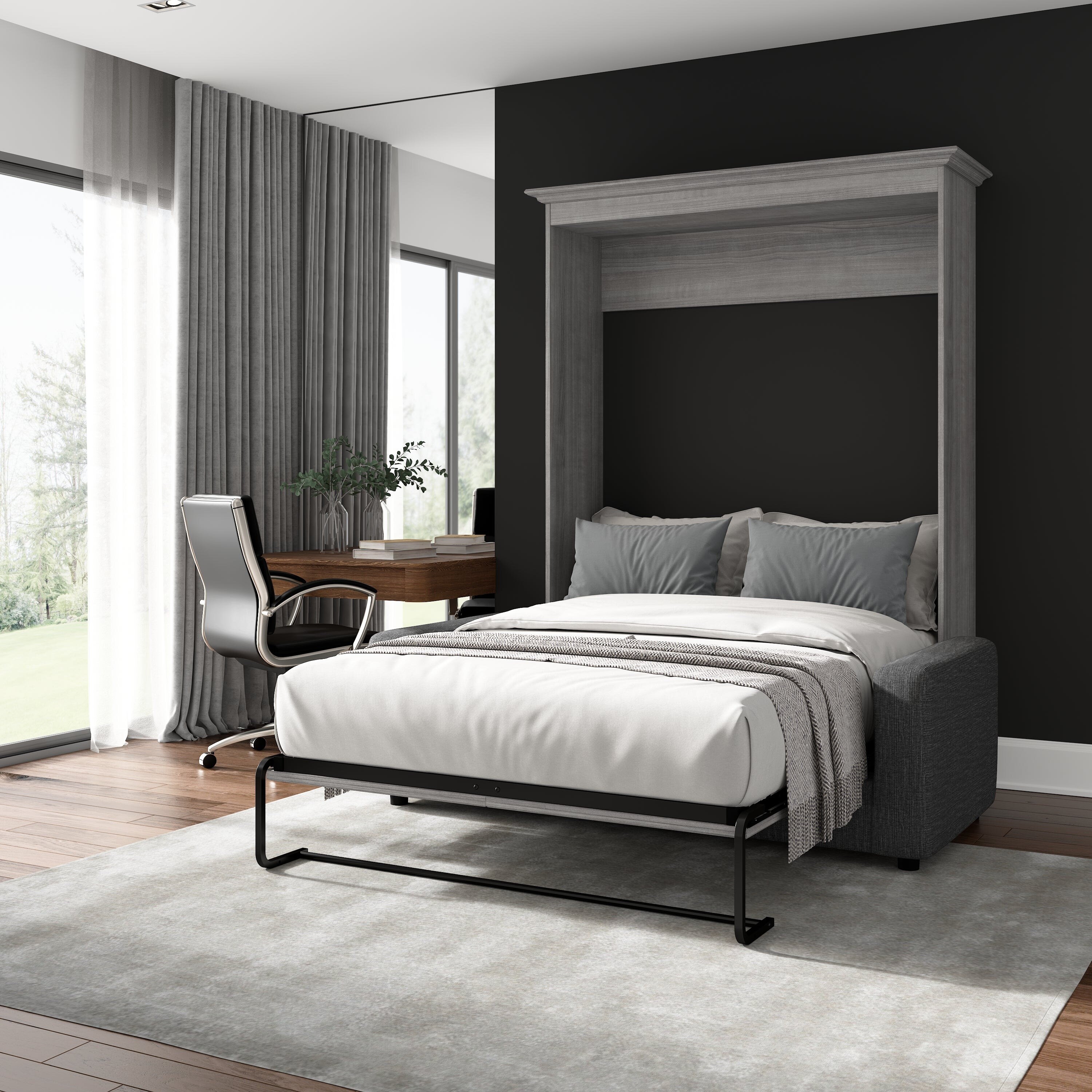 Bestar murphy bed with hot sale sofa