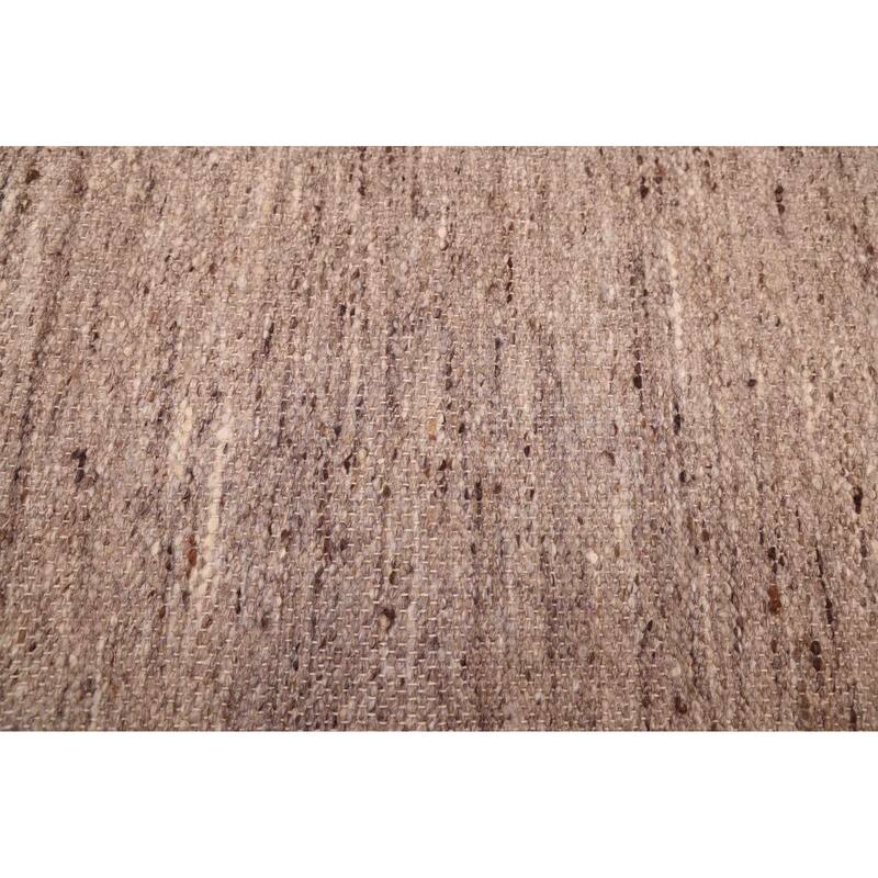 ECARPETGALLERY Flat-Weave Nevada Taupe Wool Kilim - 7'10 x 10'0