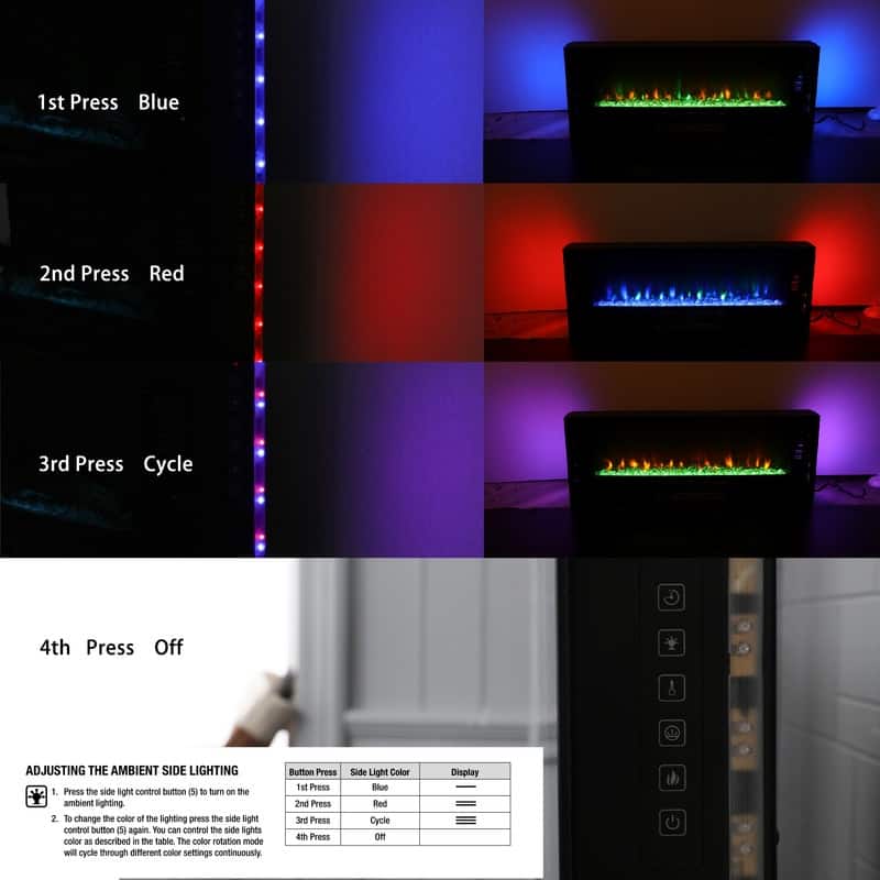 Indoor Wall-mounted FreeStanding Dual Use Electric Fireplace