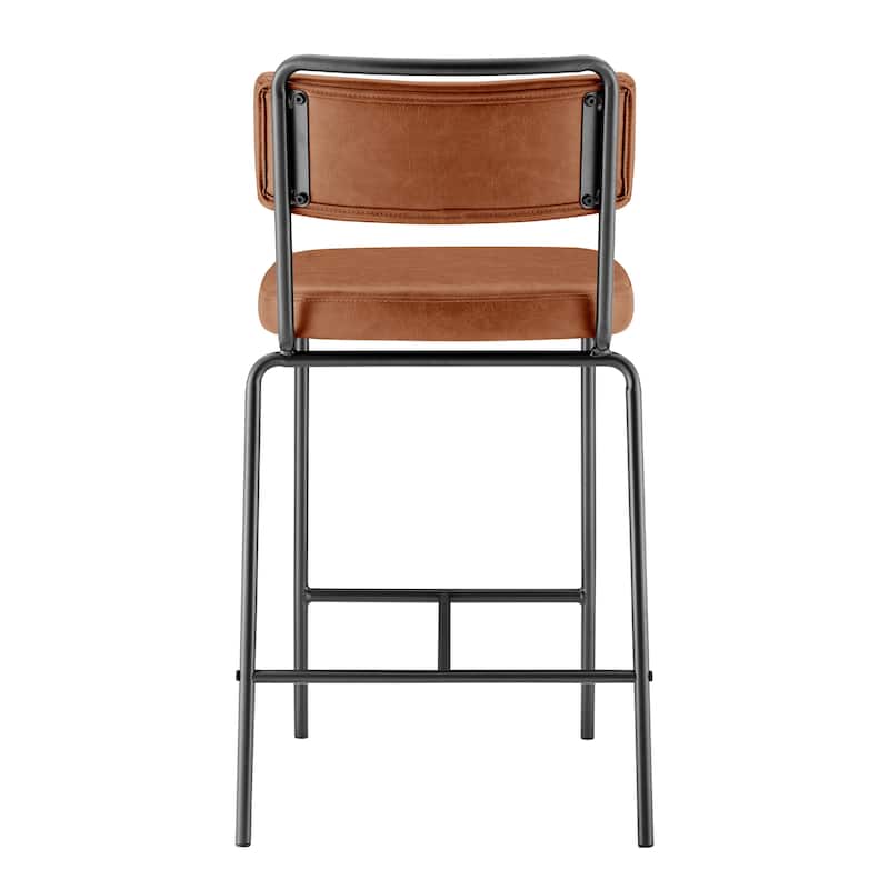 NPD Furniture Zander Faux Leather Counter Stool (Set of 4)