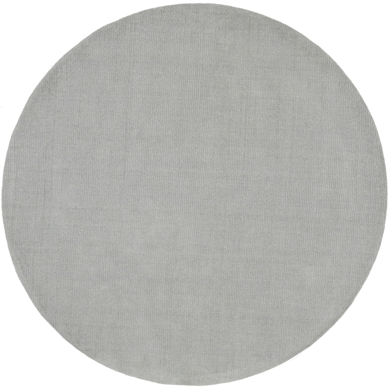 Livabliss Mystique Minimalist Solid Area Rug - 6' x 6' Round - Slate - Round