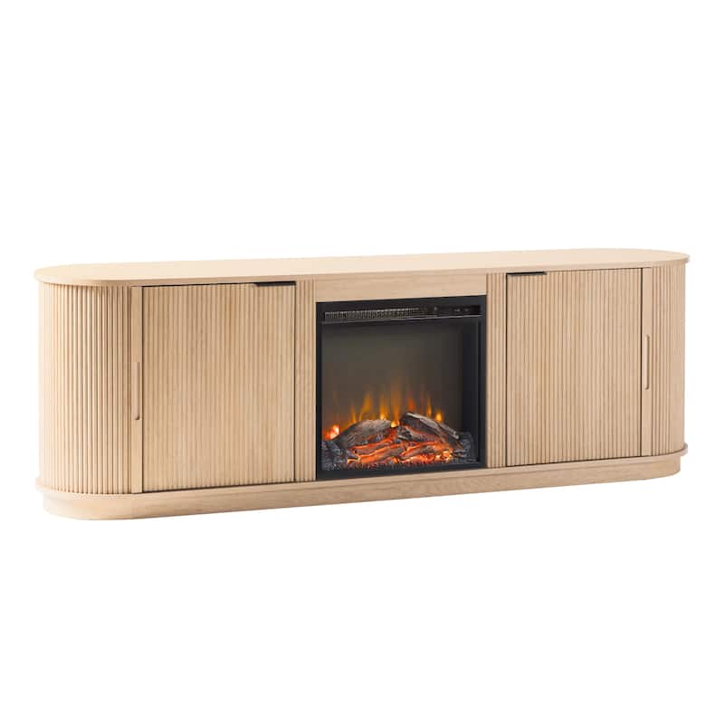Middlebrook Designs Modern Reeded 70-inch Fireplace TV Stand