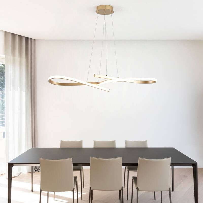 33.07-inch Dimmable Modern LED Chandelier for Dining Room Kitchen