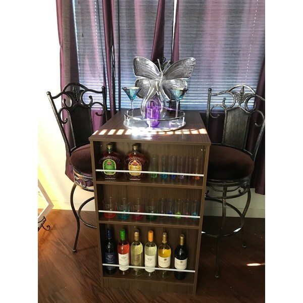 Boahaus Cambridge Stylish Bar Table with Wine Storage On Sale