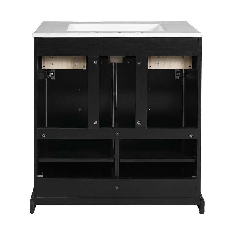 Sturdy and Stylish Bathroom Vanity with Abundant Storage and Soft-Closing Mechanism