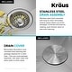 preview thumbnail 119 of 150, KRAUS Kore Workstation Drop-In Stainless Steel Kitchen Sink