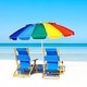 preview thumbnail 7 of 27, Gymax 8ft Beach Umbrella Outdoor Patio Garden w/ Carrying Bag Sand