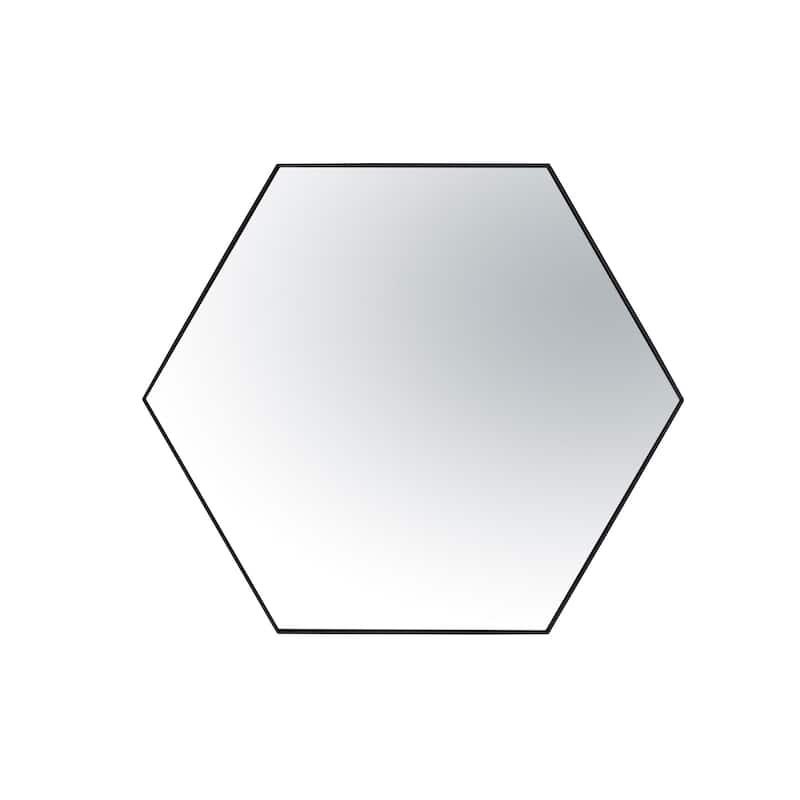 Put A Spell On You 30-in Framed Hexagonal Mirror