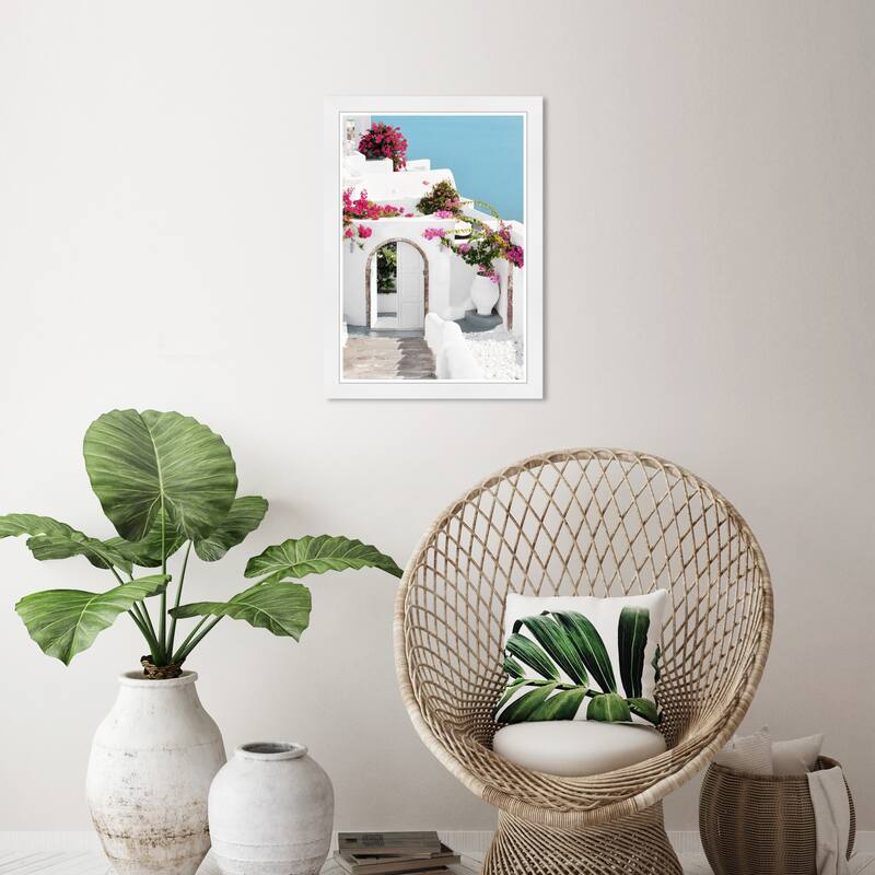Wynwood Studio Prints Architecture and Buildings Mykonos Door II White and Modern & Contemporary Wall Art Canvas Print - White