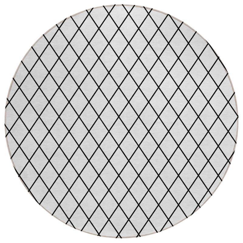 Machine Washable Indoor/ Outdoor Chantille Diamond Trellis Rug