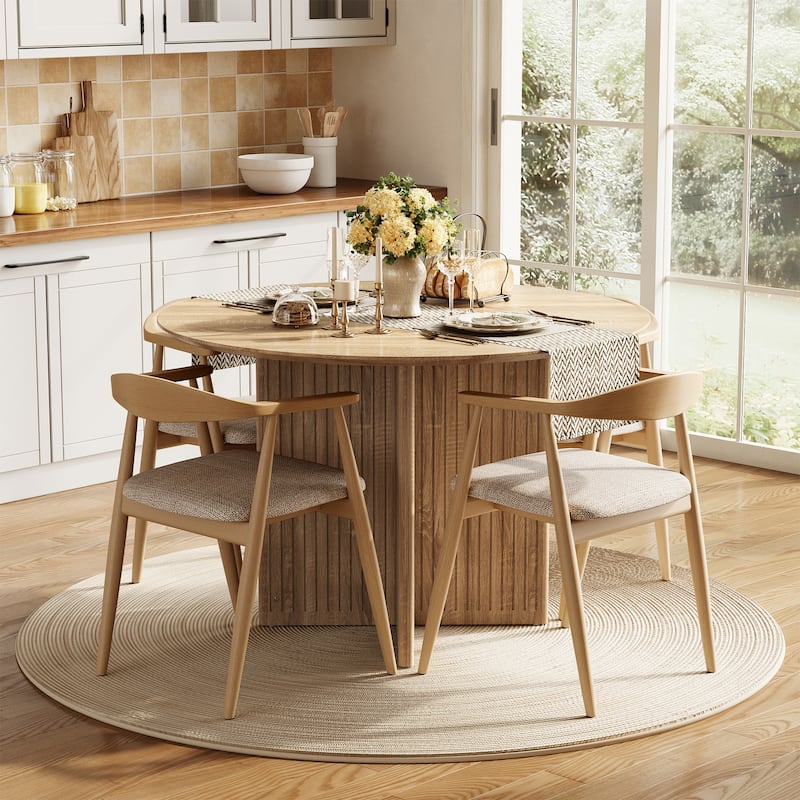 Farmhouse Round Kitchen Dining Table