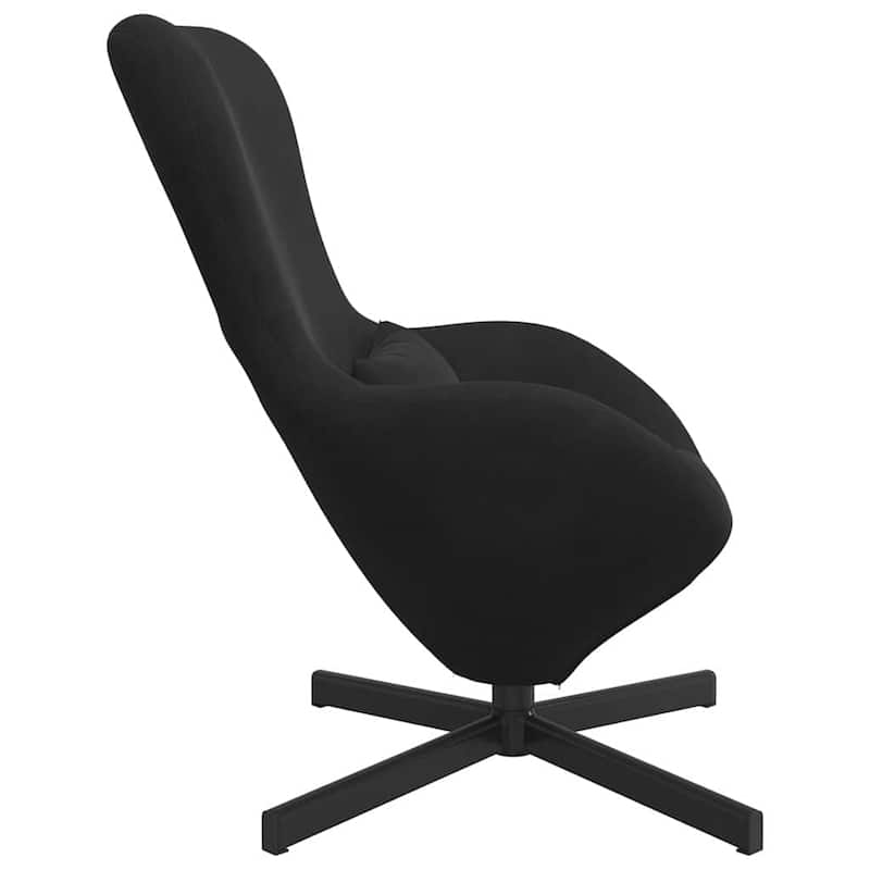 vidaXL Egg Chair Black/ Dark/Light Grey Velvet - 24.8 x 28.7 x 35.4