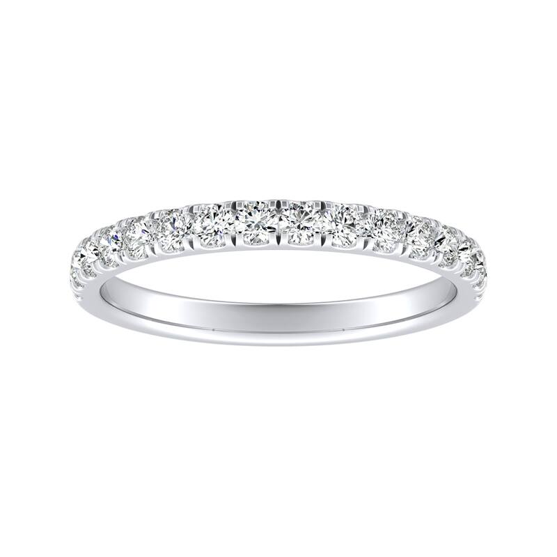 Auriya 3/8ctw Classic Round Diamond Wedding Band 18k Gold - White - 4