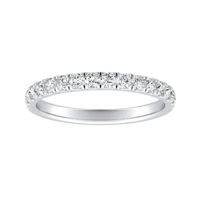 Auriya 3/8ctw Classic Round Diamond Wedding Band Platinum