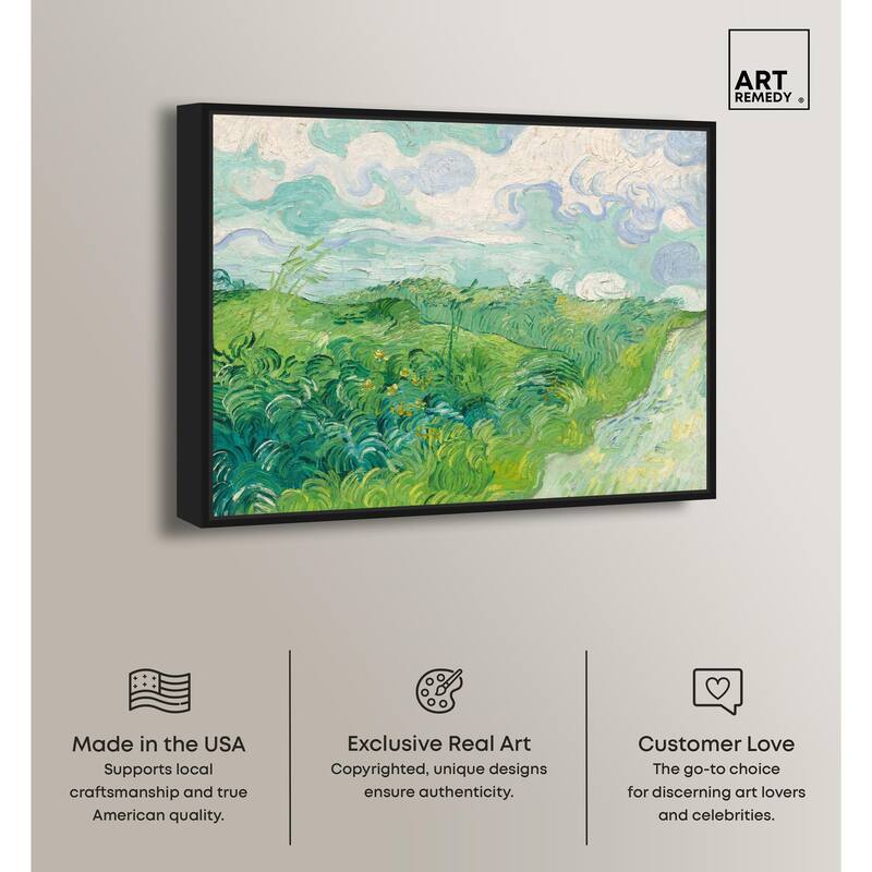Green Wheat Fields Canvas by Art Remedy