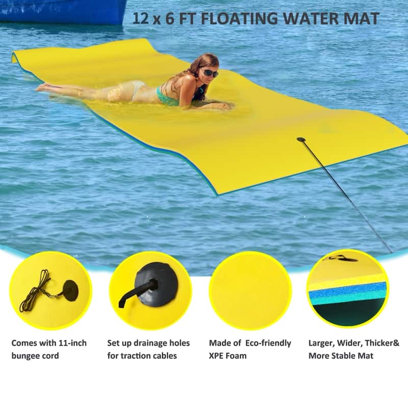 Lily Foam Floating Mat Thick and Durable Water Activities Mat for Water Recreation
