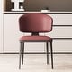 preview thumbnail 9 of 11, Modern Upholstered Leather Dining Chairs Ergonomic Kitchen Chairs with Metal Legs - 20.07"Wx18.89"Dx31.88"H