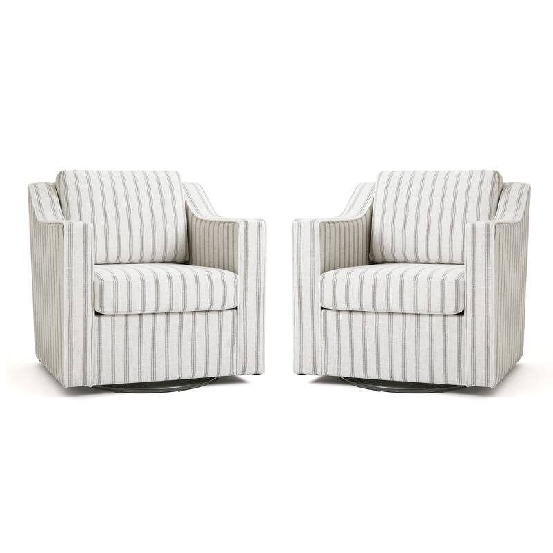 2 Set Modern Swivel Accent Arm Chair for Living Room