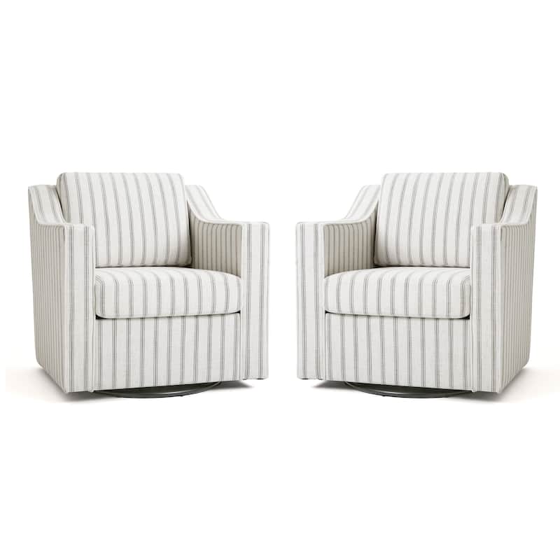 Modern Swivel Upholstered Armchair Accent chair Set of 2
