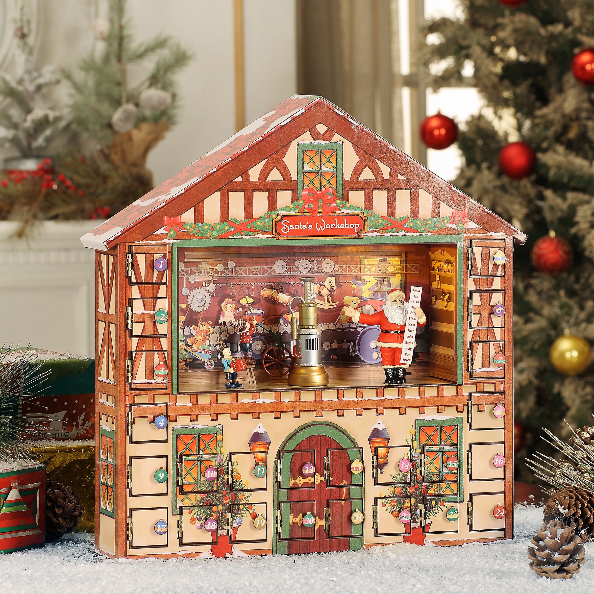 Mr. Christmas 16" Animated & Musical Santa's Workshop Advent Calendar