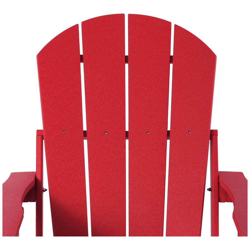 Laguna Outdoor Folding Adjustable Adirondack Chair with Cup Holder & Hideaway Ottoman