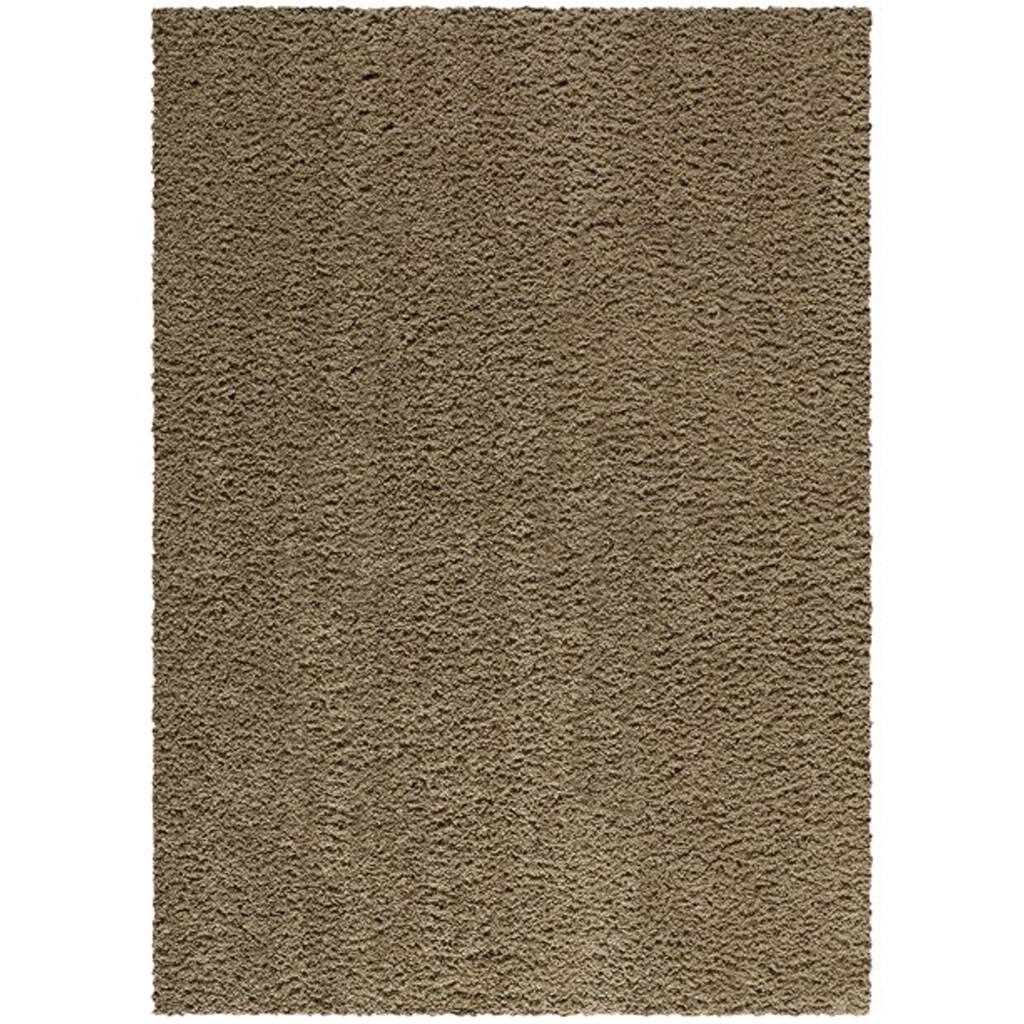 Manchester Solid Plush Shag Area Rug, Mav Brown - 5' x 7'