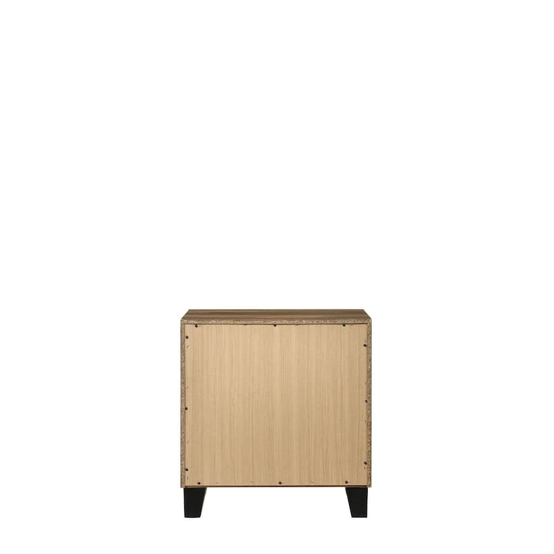 Transitional Style Wood Nightstand with 2 Drawer
