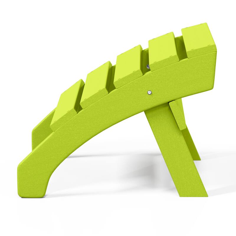 Altura Classic Outdoor Eco-Friendly All Weather Adirondack Chair with Ottoman (2-Piece Set)