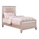 preview thumbnail 11 of 9, Gibson Transitional Faux Leather Padded Mirror Trim Panel Kid Bed by Silver Orchid