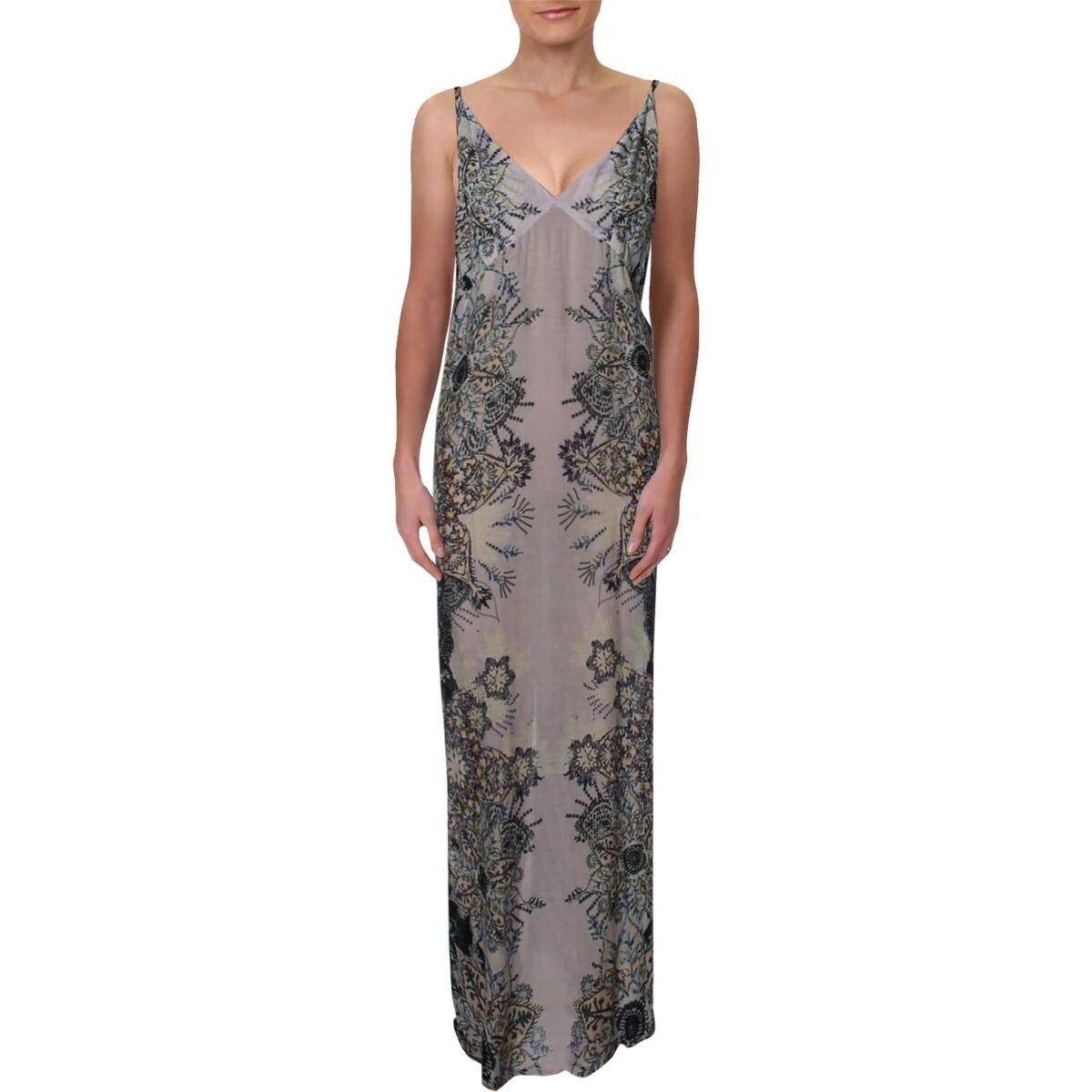 wildflower printed slip dress