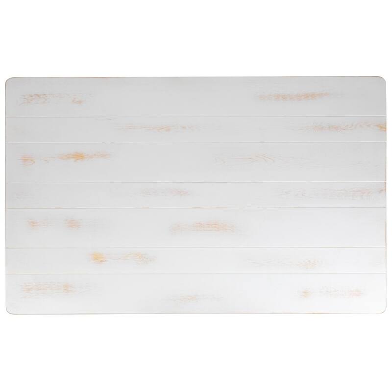 60" x 38" Rectangular Antique Rustic Solid Pine Farm Dining Table