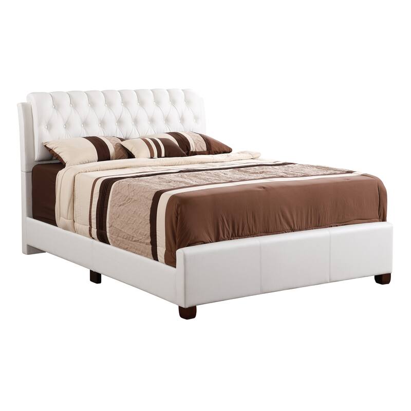 Modern Upholstered Bed with Padded Headboard, Bedroom Furniture, Home Decor