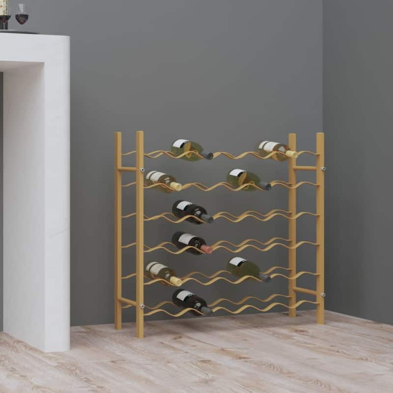 vidaXL Wine Rack Bottle Holder Wine Storage Organizer for Pantry Kitchen Metal