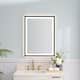 Wall Mounted Back Light Bathroom Framed LED Mirror Anti- Fog With Dimmable Light Touch Sensor And Memory Function - 32'' H x 24'' W - Matte Black