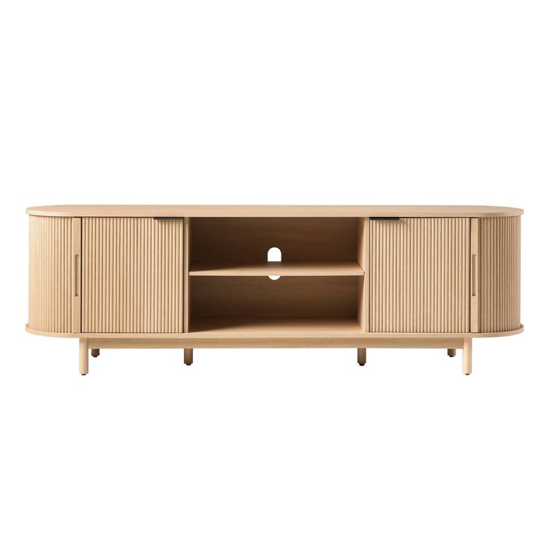Middlebrook Designs Modern Reeded 70-inch TV Stand with Open Storage