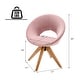 preview thumbnail 27 of 42, Costway Mid Century Modern Swivel Accent Chair Fabric Armchair Velvet - 27'' x 22'' x 32.5''