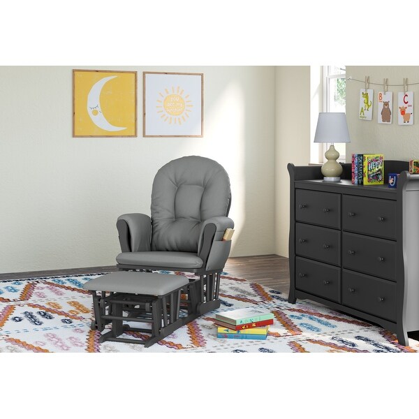 storkcraft premium hoop glider and ottoman