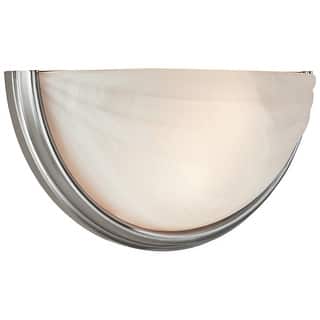 Access Lighting Crest  - 2-Light Wall Sconce - Satin Finish - Alabaster Glass Shade - Incandescent
