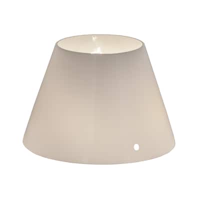 6 In. Wide X 4 In. High White Glass Tapered Shade