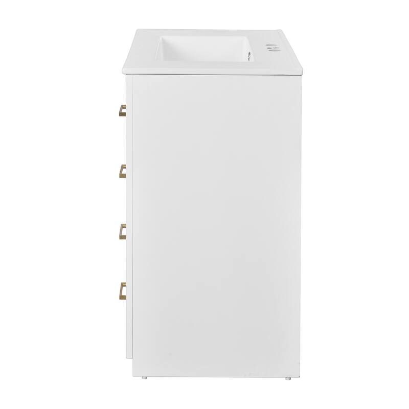 30" Freestanding Bathroom Vanity with Ceramic Sink